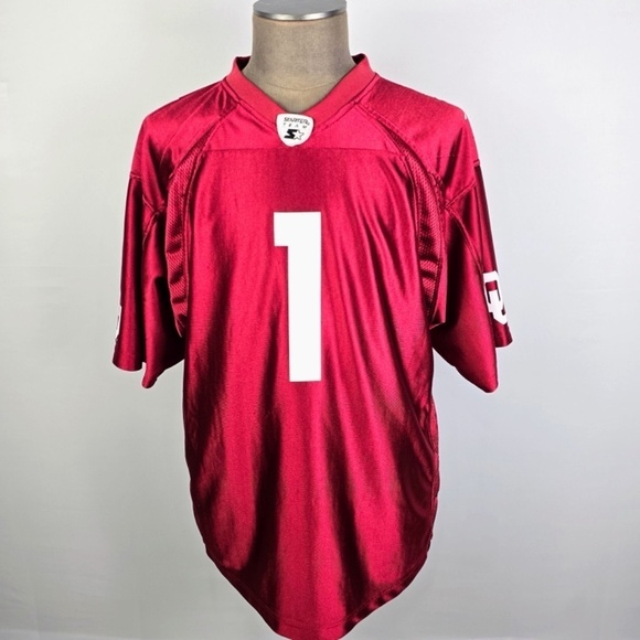 OU Oklahoma Sooners NCAA Football #1 Jersey By Starter Mens XL - Picture 3 of 8